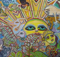 The Painting of Life by Mirka Mora - Accommodation Coffs Harbour
