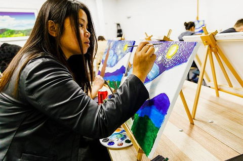 Wine & Paint Night At Brisbane 'Sip & Paint' Studio - Accommodation Coffs Harbour 0