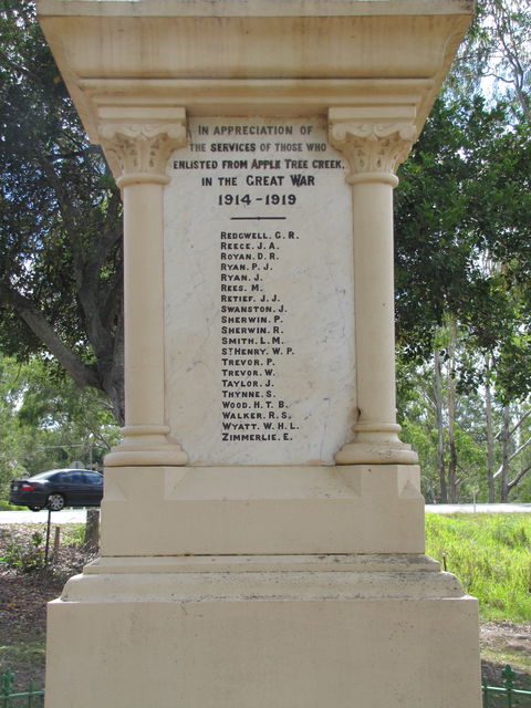 Apple Tree Creek War Memorial - Accommodation Coffs Harbour 1