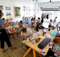 Design on a Skate Deck in an Art Gallery Workshop in Newcastle - Accommodation Coffs Harbour