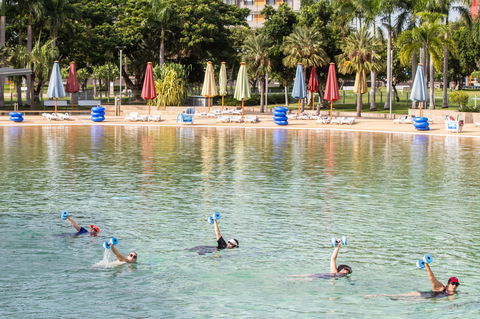 Aqua Fitness In The Wave Lagoon - Accommodation Coffs Harbour 0